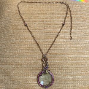 HSN Colleen Lopez Lorgnette magnifying glass necklace w/ extra long chain